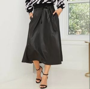 Target's Who What Wear Faux Leather Midi Skirt